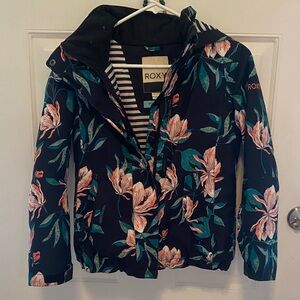 Roxy girls Black Floral Ski Jacket